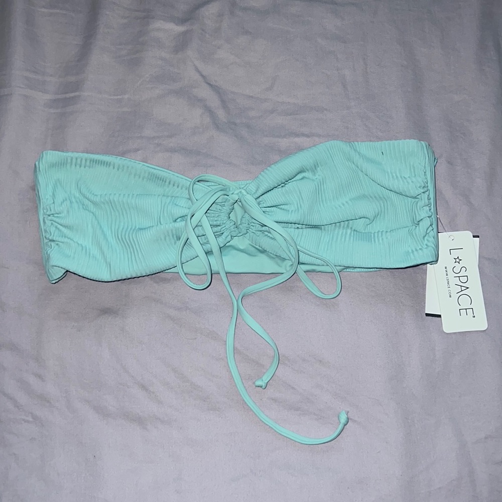 NWT- L*SPACE Pointelle Ribbed Bikini Top